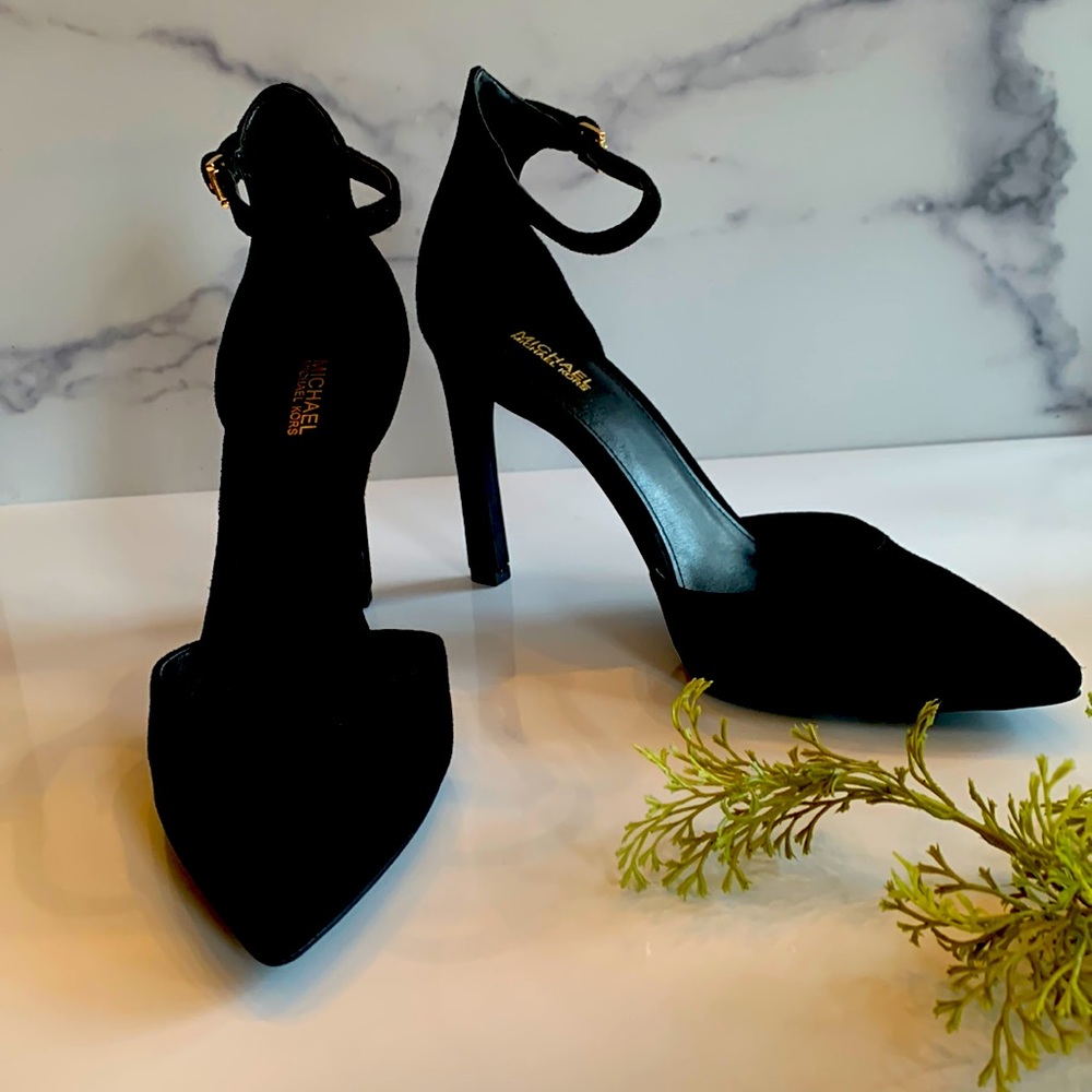 MICHAEL Michael Kors Black Suede Jordyn Platform Sandal